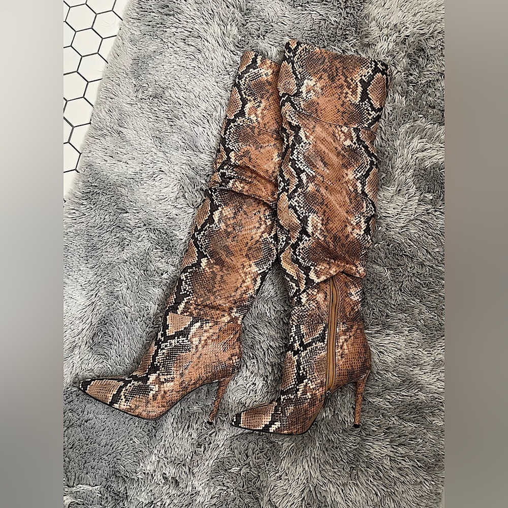 Jessica Simpson Snakeskin Thigh High Boots